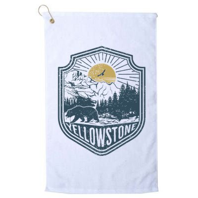 Yellowstone National Park Bear Nature Hiking Outdoors Golf Towel