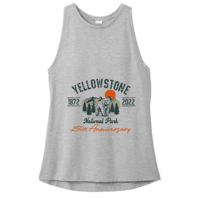 Yellowstone National Park 150th Anniversary Memorabilia Ladies PosiCharge Tri-Blend Wicking Tank