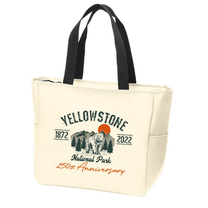 Yellowstone National Park 150th Anniversary Memorabilia Zip Tote Bag
