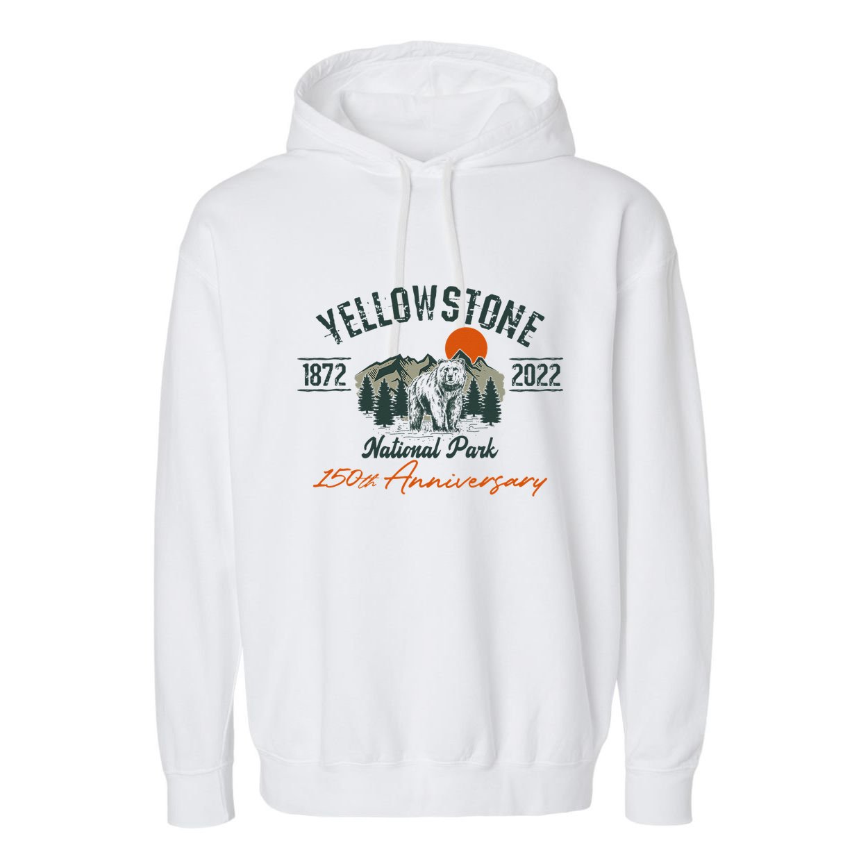 Yellowstone National Park 150th Anniversary Memorabilia Garment-Dyed Fleece Hoodie