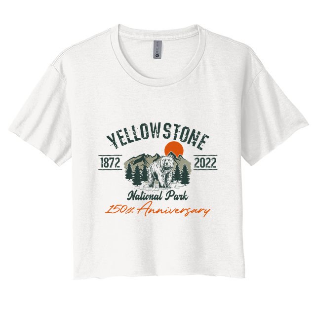 Yellowstone National Park 150th Anniversary Memorabilia Crop Top