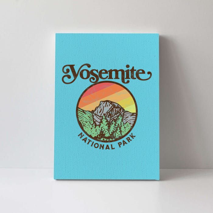 Yosemite National Park Retro 60s Half Dome Graphic Great Gift Canvas