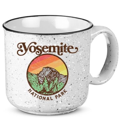 Yosemite National Park Retro 60s Half Dome Graphic Great Gift 15oz Campfire Ceramic Mug