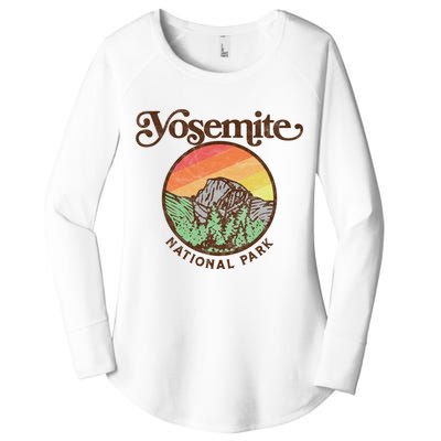 Yosemite National Park Retro 60s Half Dome Graphic Great Gift Women's Perfect Tri Tunic Long Sleeve Shirt