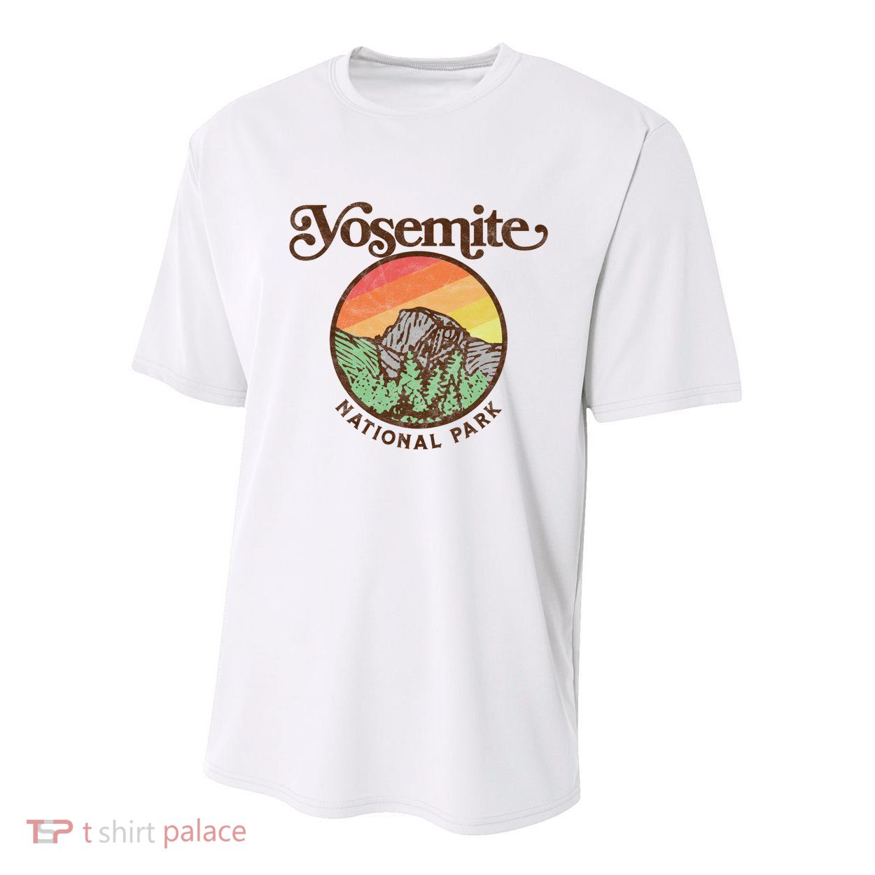 Yosemite National Park Retro 60s Half Dome Graphic Great Gift Youth Performance Sprint T-Shirt