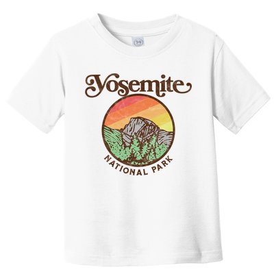 Yosemite National Park Retro 60s Half Dome Graphic Great Gift Toddler T-Shirt