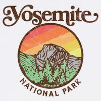 Yosemite National Park Retro 60s Half Dome Graphic Great Gift Kids Hoodie