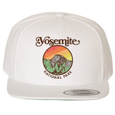 Yosemite National Park Retro 60s Half Dome Graphic Great Gift Wool Snapback Cap