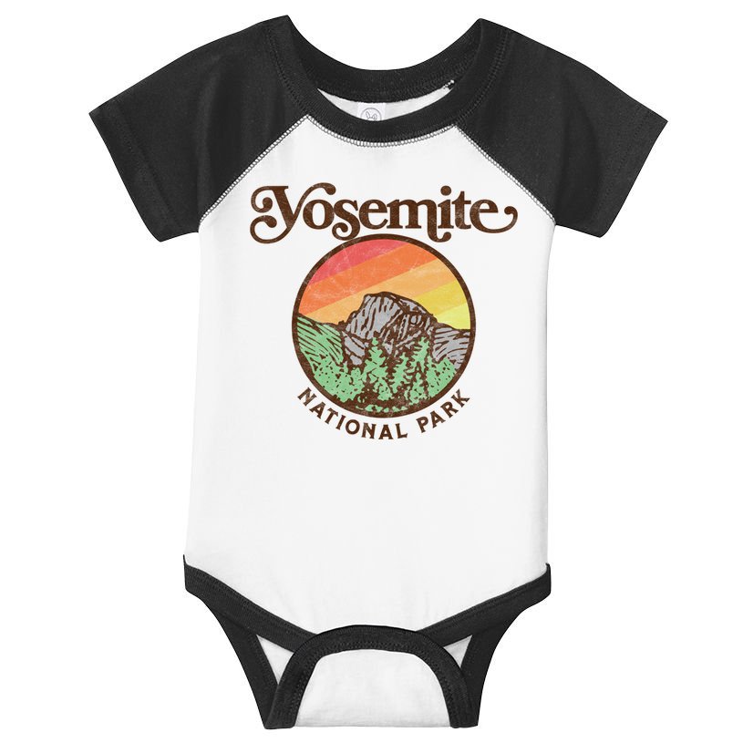 Yosemite National Park Retro 60s Half Dome Graphic Great Gift Infant Baby Jersey Bodysuit
