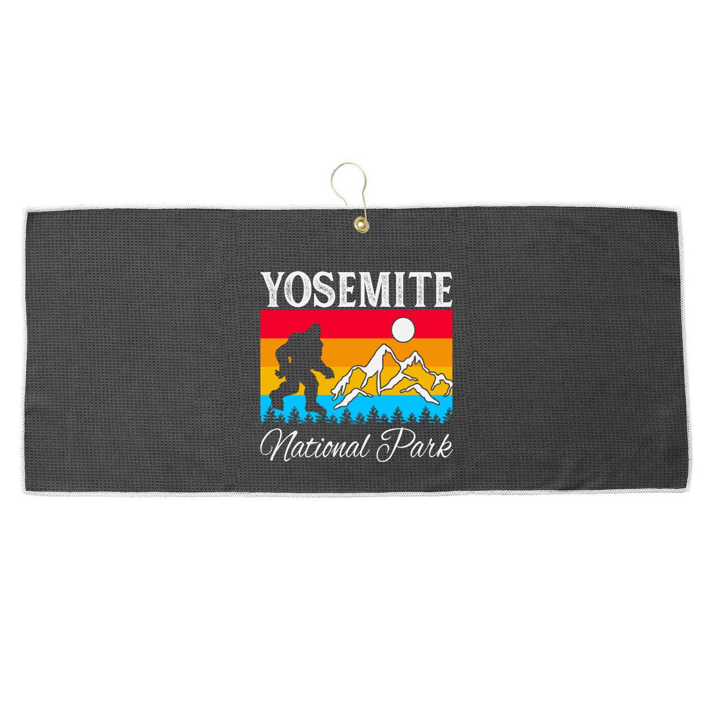 Yosemite National Park Bigfoot Design Large Microfiber Waffle Golf Towel