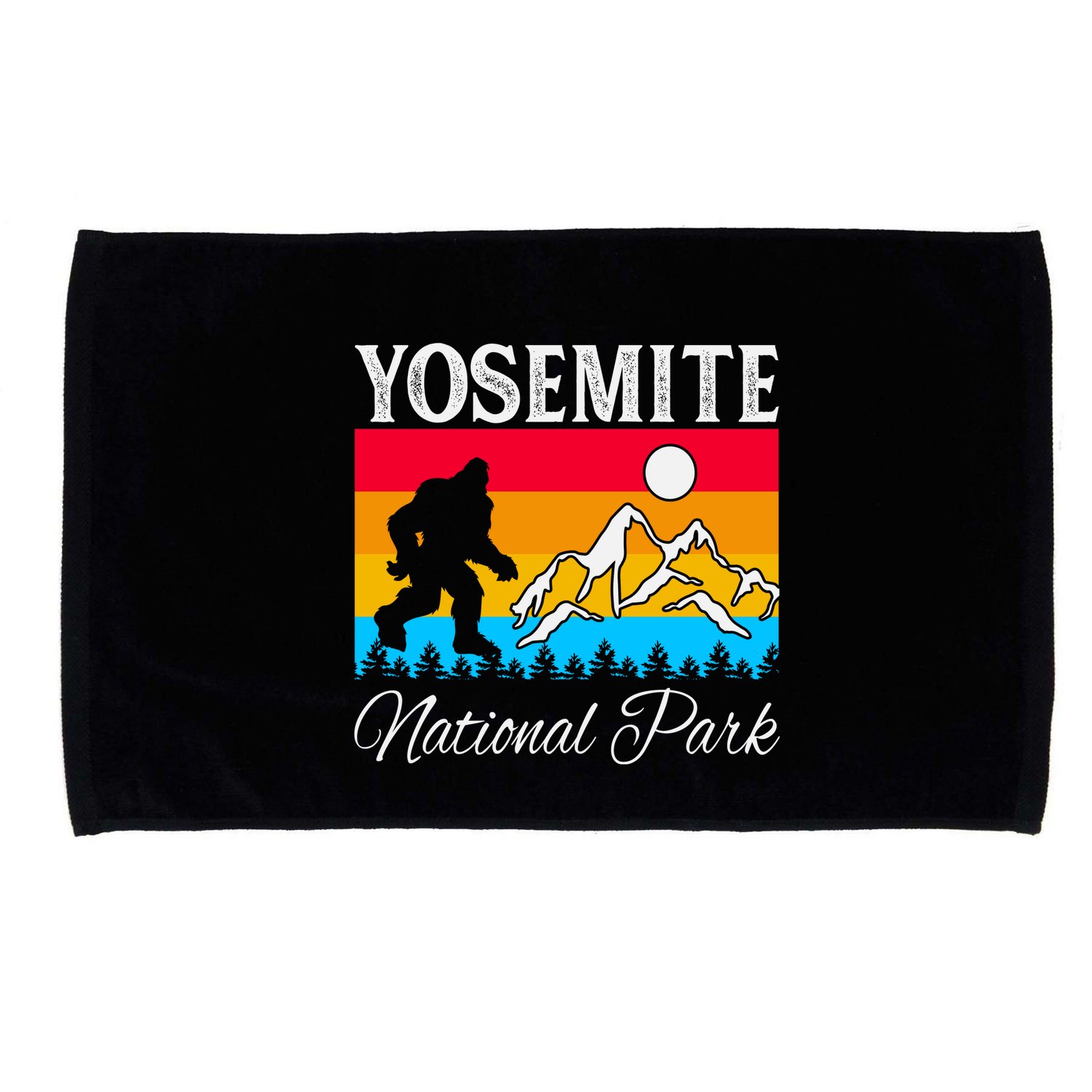 Yosemite National Park Bigfoot Design Microfiber Hand Towel