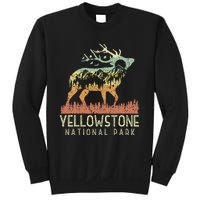 Yellowstone National Park Retro Vintage Mountain Elk Sweatshirt