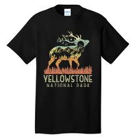 Yellowstone National Park Retro Vintage Mountain Elk Tall T-Shirt