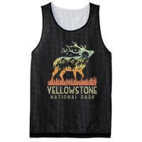 Yellowstone National Park Retro Vintage Mountain Elk Mesh Reversible Basketball Jersey Tank