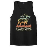 Yellowstone National Park Retro Vintage Mountain Elk PosiCharge Competitor Tank