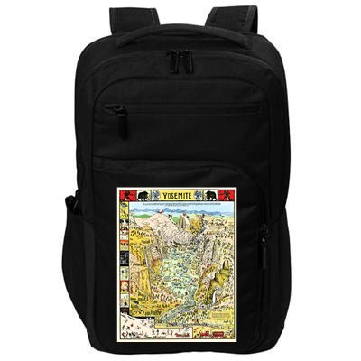 Yosemite National Park 1931 Decorative Pictorial Map Impact Tech Backpack
