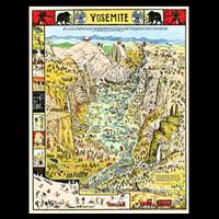 Yosemite National Park 1931 Decorative Pictorial Map Drawstring Bag