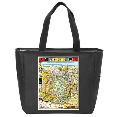 Yosemite National Park 1931 Decorative Pictorial Map Zip Tote Bag