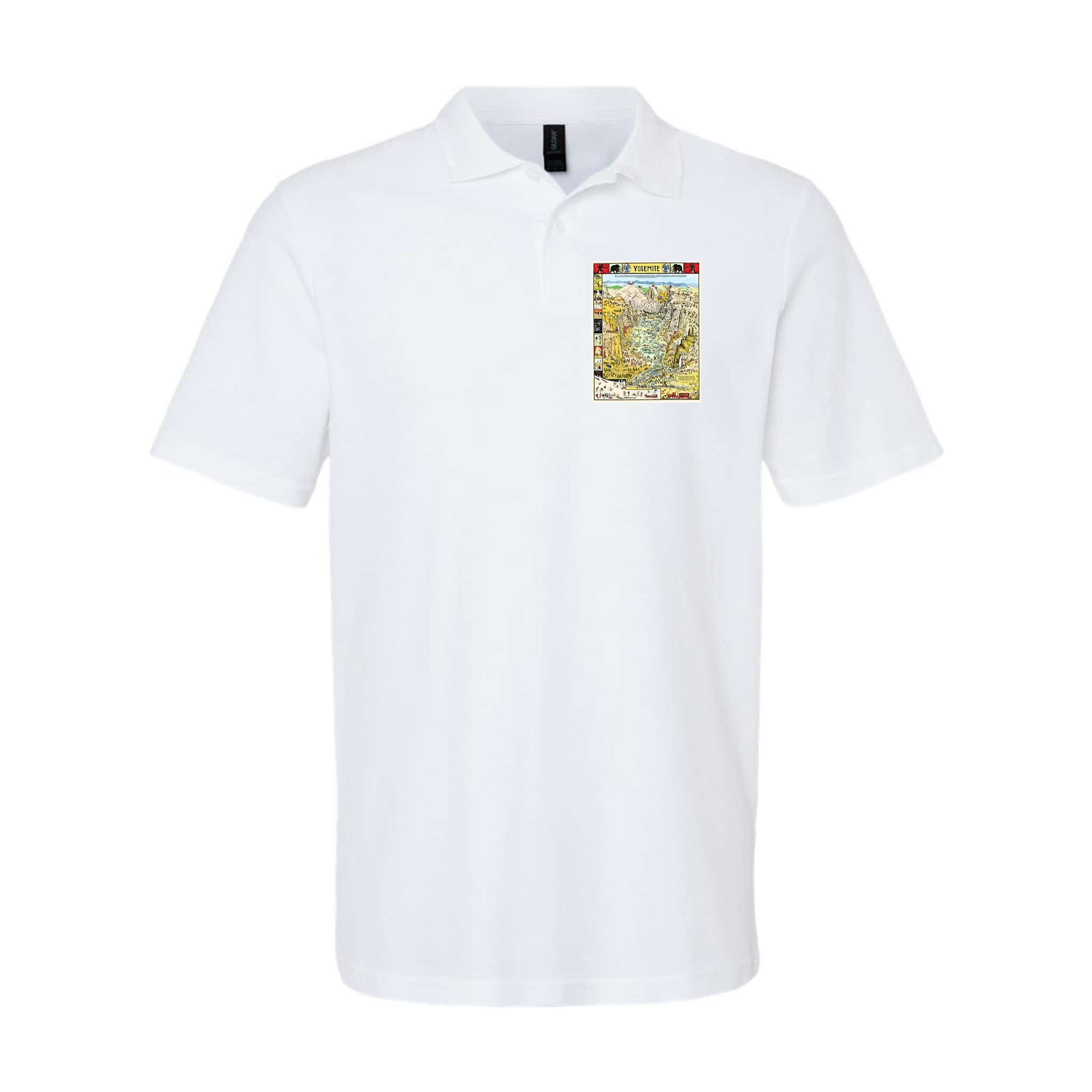 Yosemite National Park 1931 Decorative Pictorial Map Polo