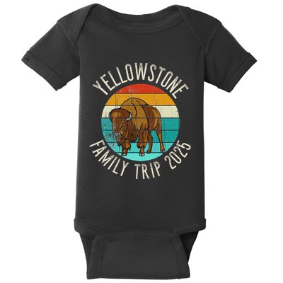 Yellowstone National Park Family Trip 2025 Baby Bodysuit