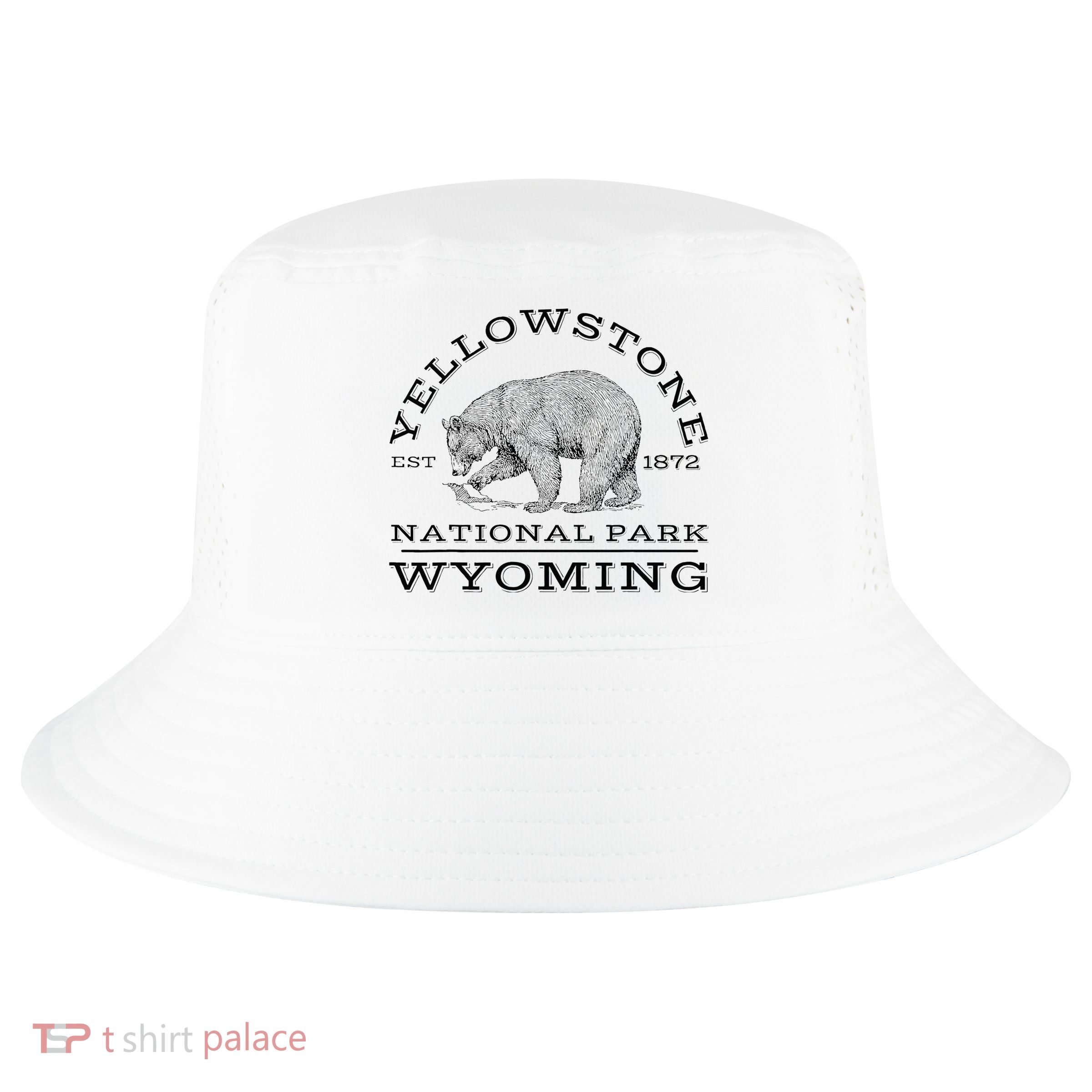 Yellowstone National Park Bear Wyoming Hike Outdoors Cool Comfort Performance Bucket Hat