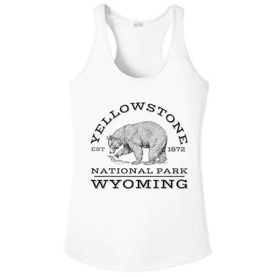 Yellowstone National Park Bear Wyoming Hike Outdoors Ladies PosiCharge Competitor Racerback Tank