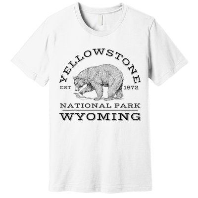 Yellowstone National Park Bear Wyoming Hike Outdoors Premium T-Shirt