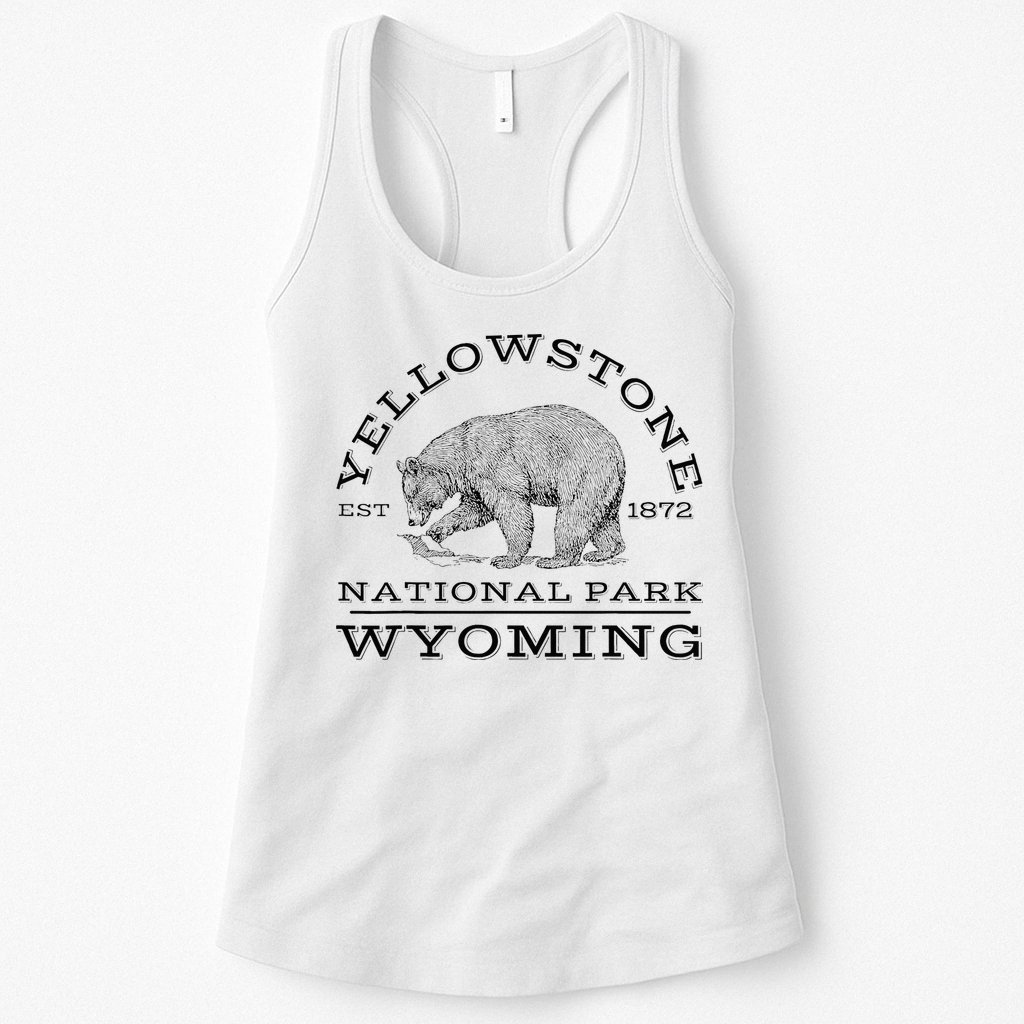 Yellowstone National Park Bear Wyoming Hike Outdoors Womens Tank Top