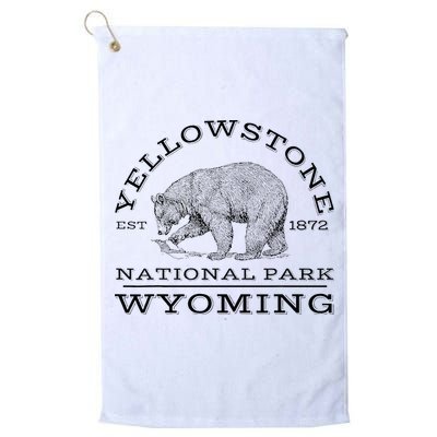 Yellowstone National Park Bear Wyoming Hike Outdoors Golf Towel