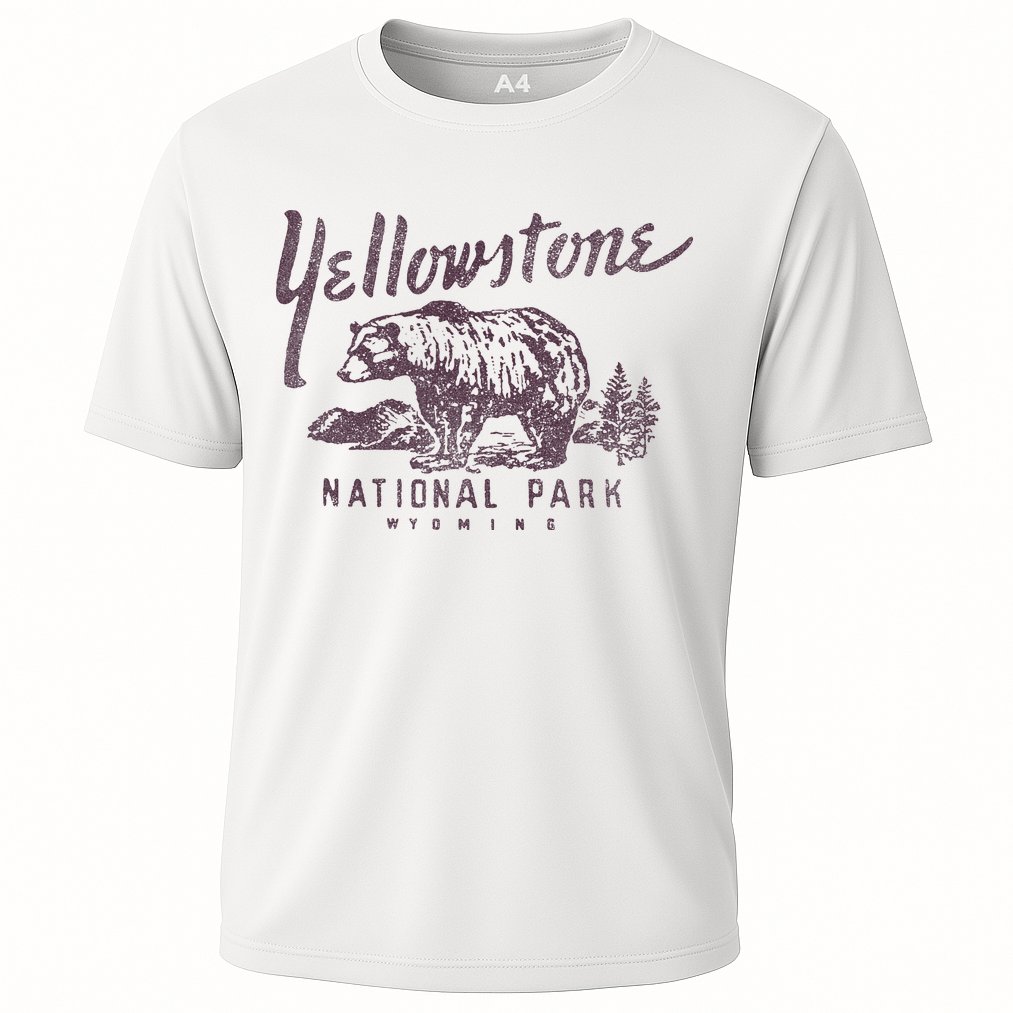 Yellowstone National Park Bear Cooling Performance Crew T-Shirt