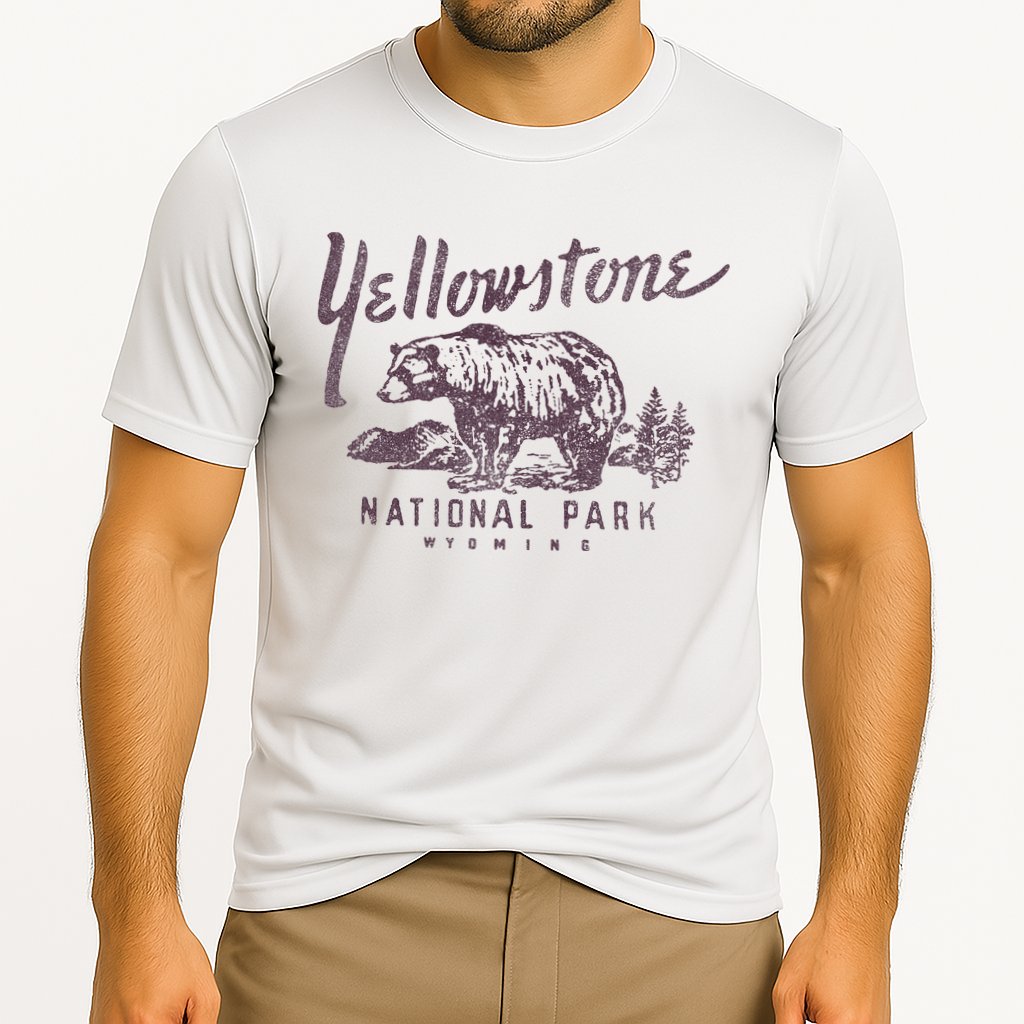 Yellowstone National Park Bear Cooling Performance Crew T-Shirt