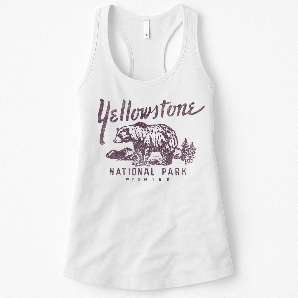Yellowstone National Park Bear Womens Tank Top
