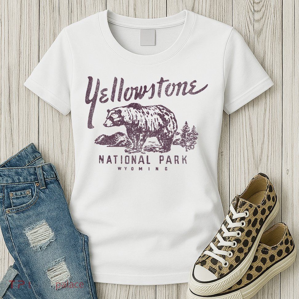 Yellowstone National Park Bear Womens T-Shirt