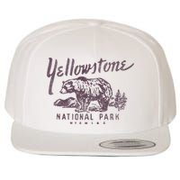 Yellowstone National Park Bear Wool Snapback Cap