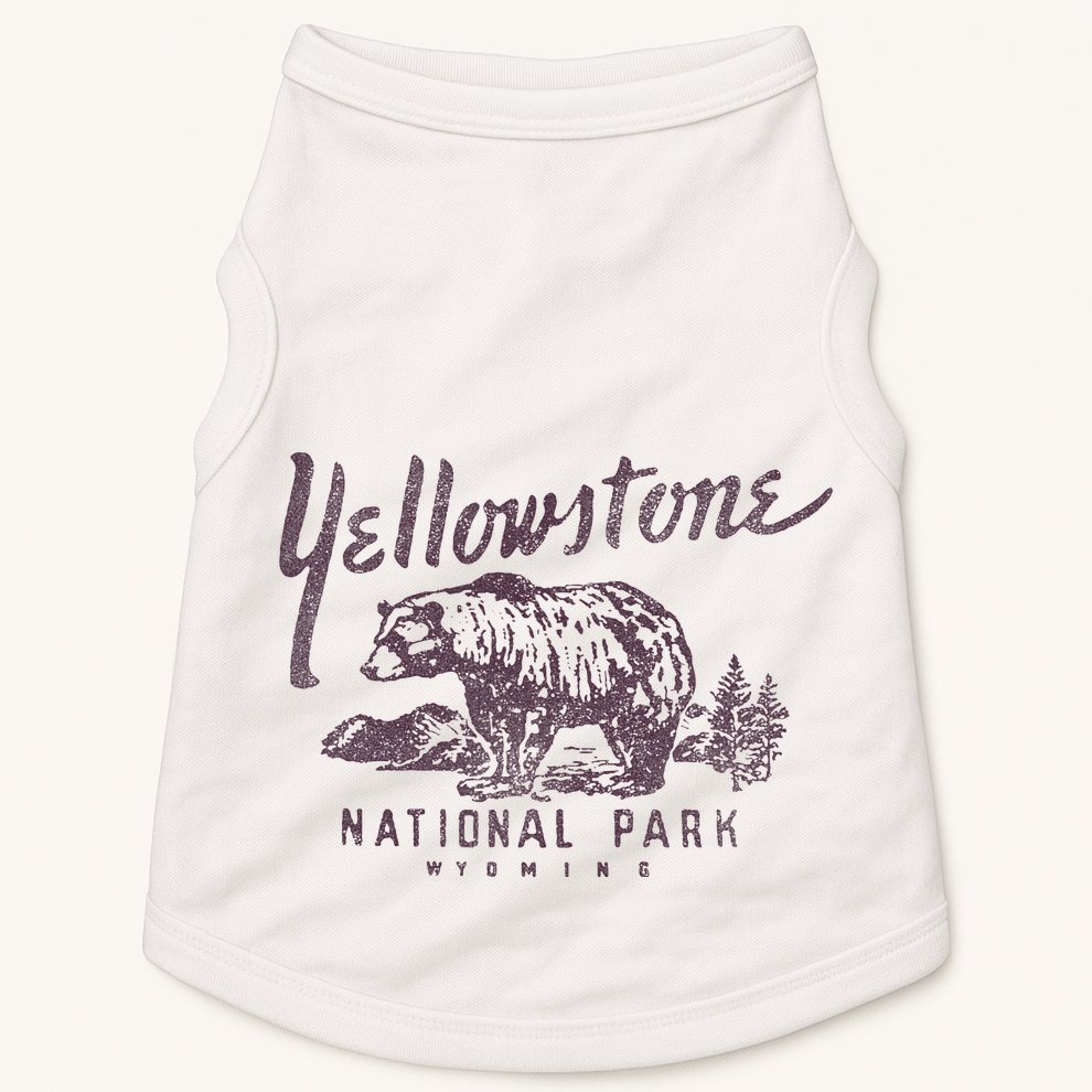 Yellowstone National Park Bear Graphic Doggie Tank