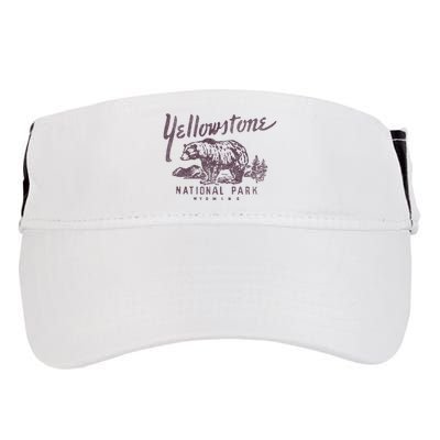Yellowstone National Park Bear Graphic Adult Drive Performance Visor