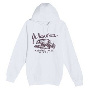 Yellowstone National Park Bear Graphic Premium Pullover Hoodie