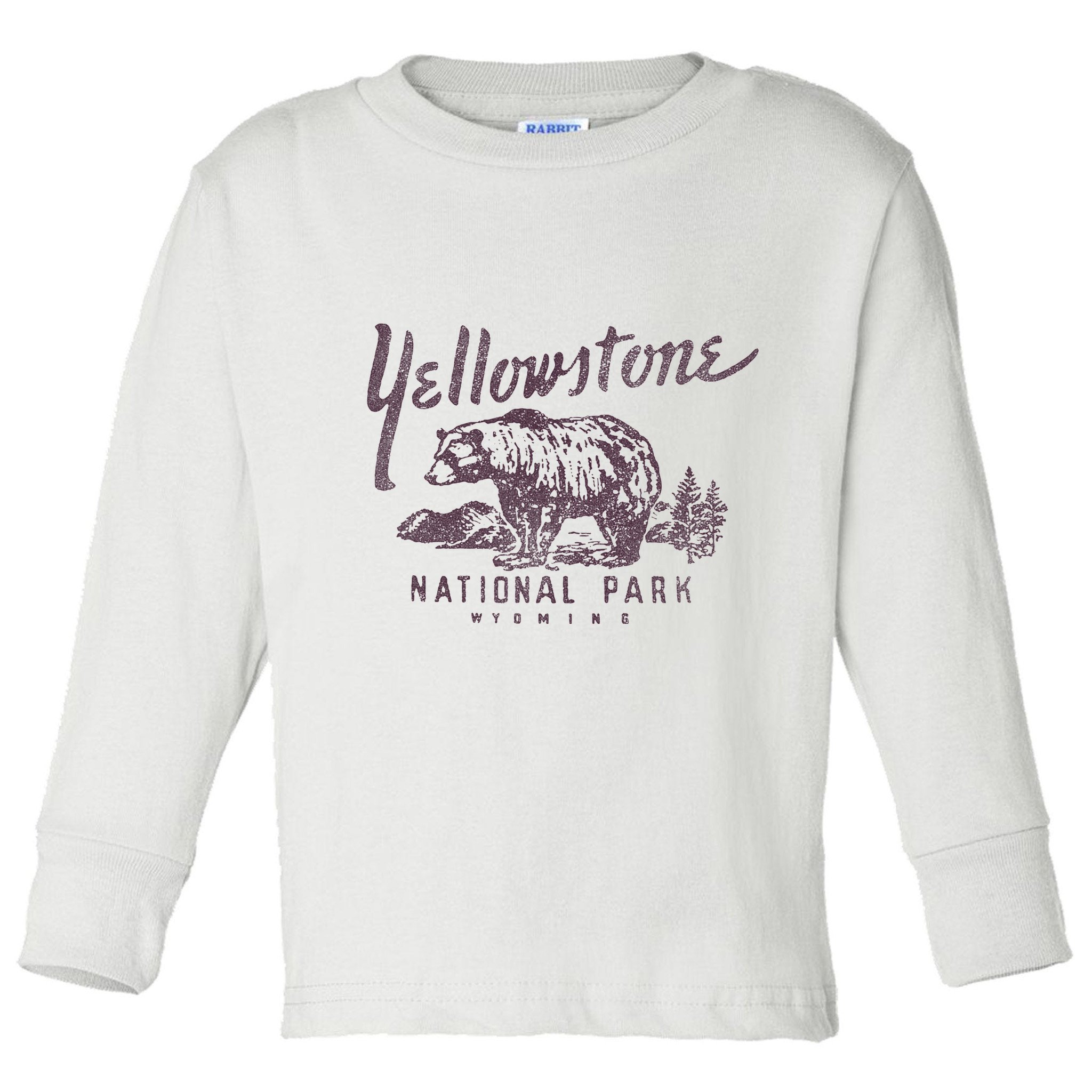 Yellowstone National Park Bear Graphic Toddler Long Sleeve Shirt