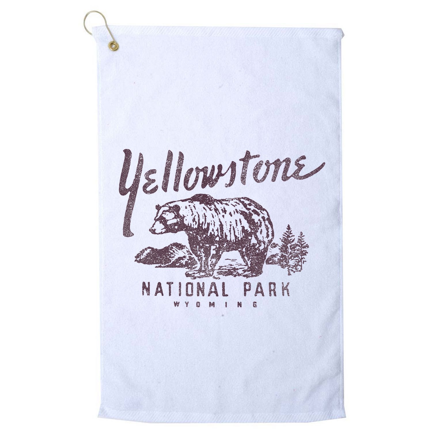 Yellowstone National Park Bear Graphic Golf Towel