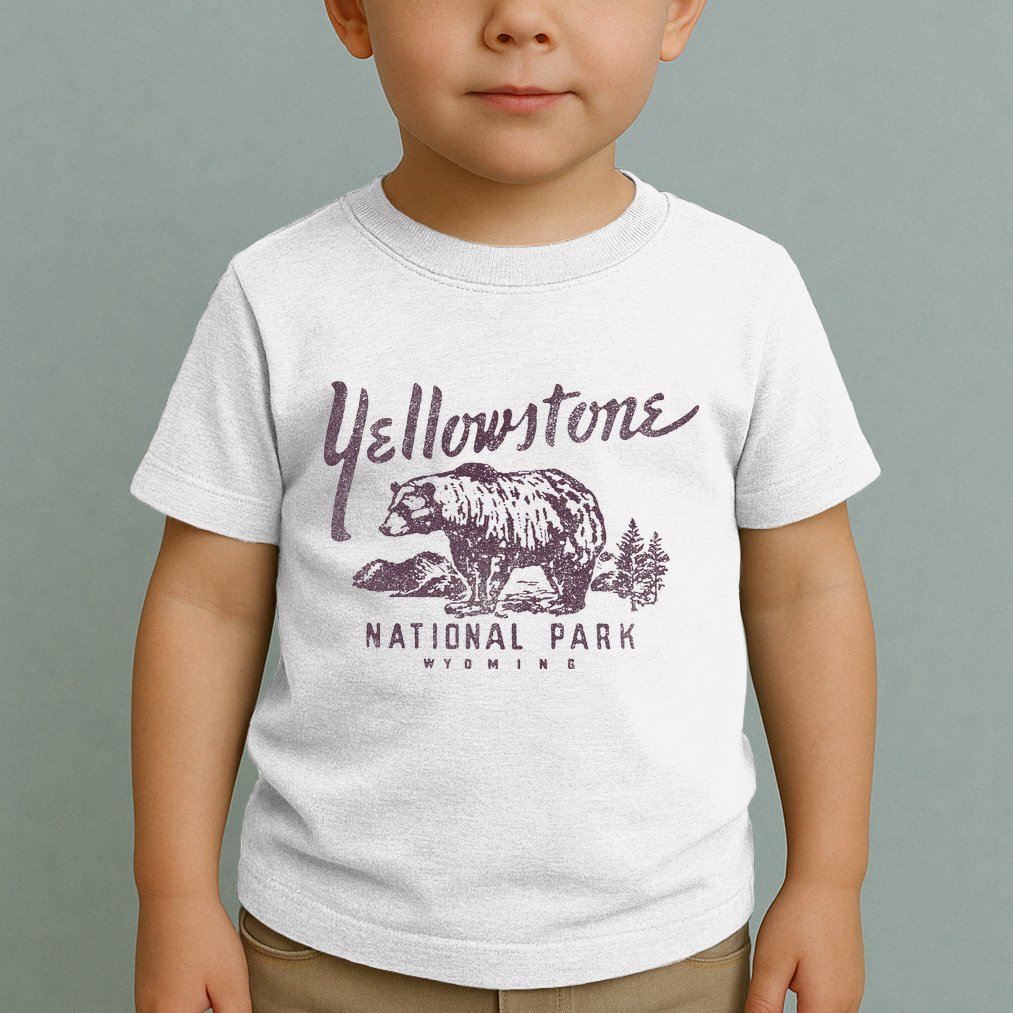 Yellowstone National Park Bear Graphic Toddler T-Shirt