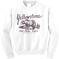 Yellowstone National Park Bear Graphic Kids Sweatshirt