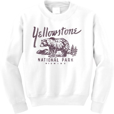 Yellowstone National Park Bear Graphic Kids Sweatshirt