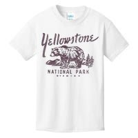 Yellowstone National Park Bear Graphic Kids T-Shirt