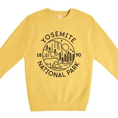 Yosemite National Park 1890 California Cute Gift Premium Crewneck Sweatshirt