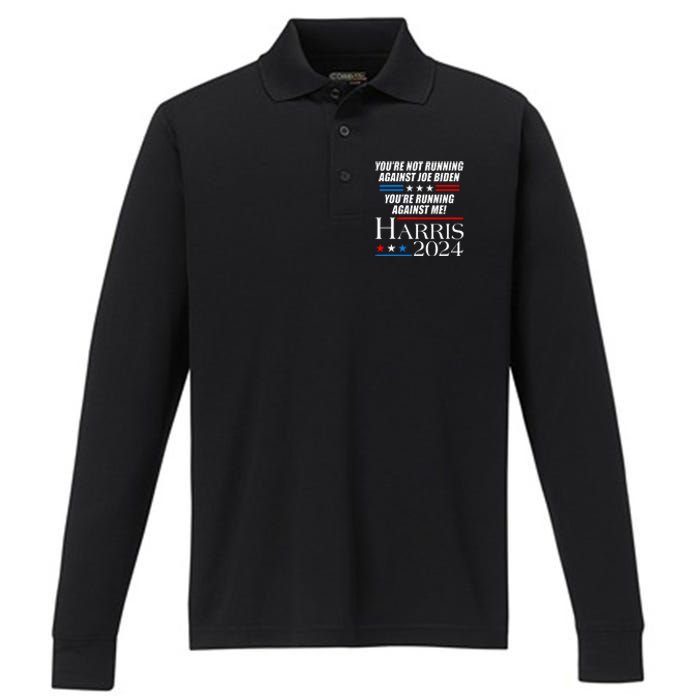 YouRe Not Running Against Joe Biden Kamala Harris Debate Performance Long Sleeve Polo