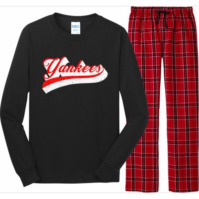 Y.A.N.K.E.E.S. Name Retro Long Sleeve Pajama Set