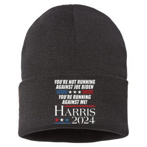 YouRe Not Running Against Joe Biden Kamala Harris Debate Sustainable Knit Beanie