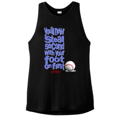 You'll Never Steal Second With Your Foot On First Ladies PosiCharge Tri-Blend Wicking Tank