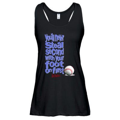 You'll Never Steal Second With Your Foot On First Ladies Essential Flowy Tank