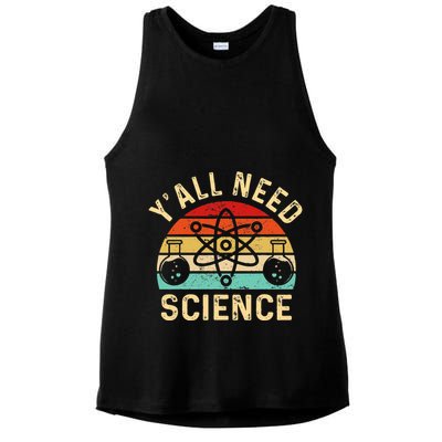 YAll Need Science Retro Teacher Student Funny Nerd Science Ladies PosiCharge Tri-Blend Wicking Tank